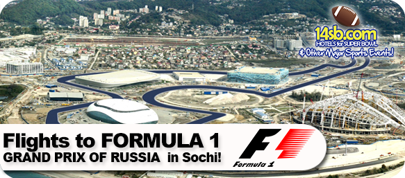 Book Flights to Formula Uno Grand Prix of Russia in Sochi here at 14sb.com