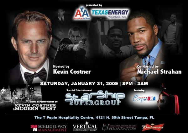 Saturday Night Spectacular Super Bowl Party with Kevin Costner and Michael Strahan