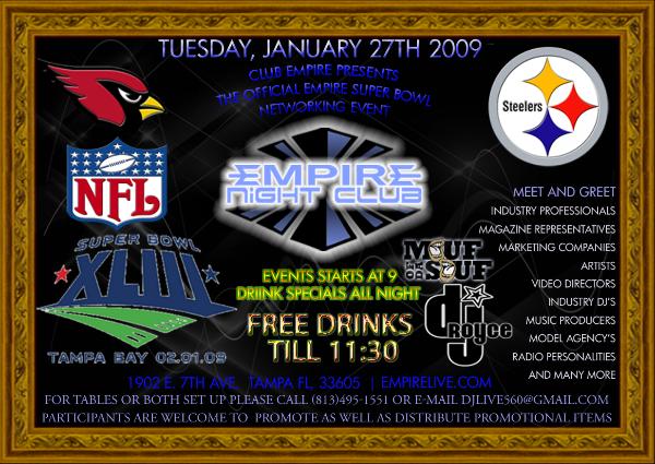 BEST SUPER BOWL PARTY on TUESDAY!!!  Only $20