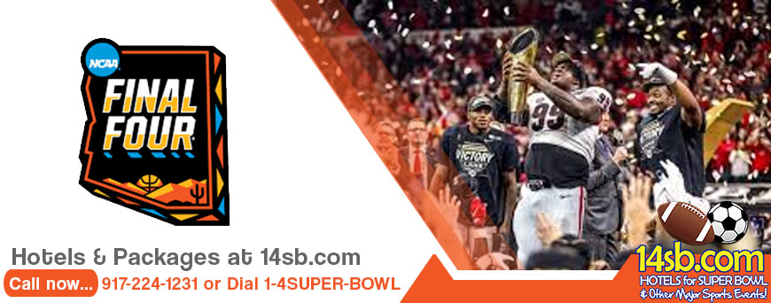 Book Hotels and Packages for NCAA Final Four 2025 in San Antonio TX - Book now our early bird specials! Click here for more info!